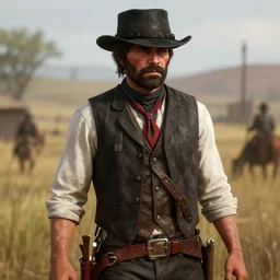 Steve buscemi as character in red dead redemption 2, 4k