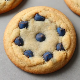 blue chocolate chip cookie