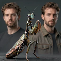 mechanical praying mantis mech portrait, Marco plouffe, Rafael grassetti, matte painting, mech concept art, rpg portrait, cinematic lighting, high contrast, depth of field, futuristic art, trending on artstation