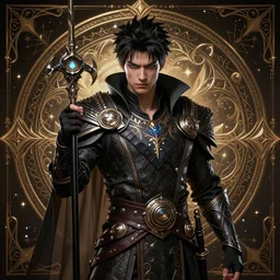 A man with dark magic superpowers in the Arcane style, fantasy, intricate, ornate, Hyperdetailed