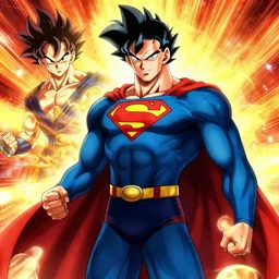superman, dragonball z style