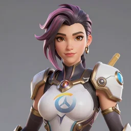 female lucio, in-game portrait, 3D model, made by blizzard, overwatch, trending on artstation, sharp focus, highly detailed, skin, official