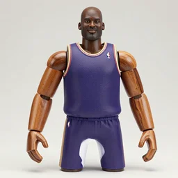 shaquille o'neal with arms that are made of wood