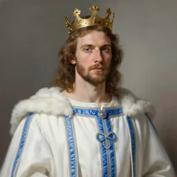 cportrait, colin franco as a king in white robes with blue details, digital painting, detailed, highly detailed, smooth, sharp focus, illustration by hubert robert, hugh ferriss