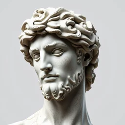 a 3 d render of the head of david statue by michelangelo