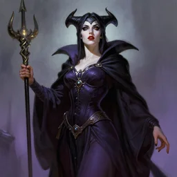 ample female necromancer sorceress, strong line, deep color, beautiful! coherent! by frank frazetta, by brom, low angle