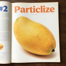 a magazine with a picture of the fantastic yellow mango ( 2 0 th c. )