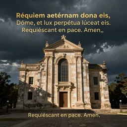 Réquiem aetérnam dona eis, Dómine, et lux perpétua lúceat eis. Requiéscant in pace. Amen.