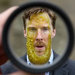 benedict cumberbatch as a pickle, macro lens, detailed, high quality