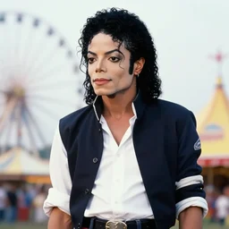 photo still of michael jackson at the county fair!!!!!!!! at age 3 6 years old 3 6 years of age!!!!!!!! eating a funnel cake, 8 k, 8 5 mm f 1. 8, studio lighting, rim light, right side key light