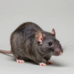 rat, the fur at the back is a mohawk
