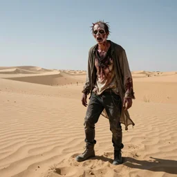 zombie in a desert