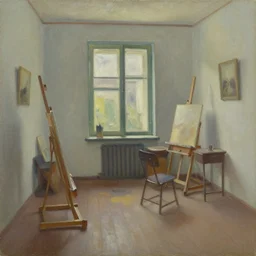 oil painting of the room of the nameless painter