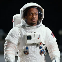 a film still of ronaldinho gaucho as an astronalt actor in 2 0 0 1 space oddity