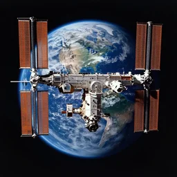 30mm photo of a Space Station the Size of Earth