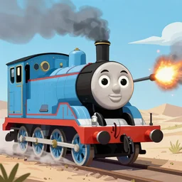 thomas the tank engine under heavy gunfire in iraq