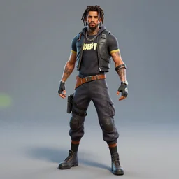 J Cole in Fortnite very detailed,  full body shot 8K quality super realistic