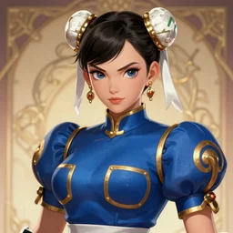 highly detailed vfx portrait of chun lii, artstation, art by wlop and capcom, digital illustration, ornate details,