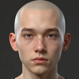 portrait of a 4 0 - year - old bald man without nose, hyper realistic face, beautiful eyes, character art, art by mark brooks, hyperdetailed, cryengine, trending on artstation, digital art