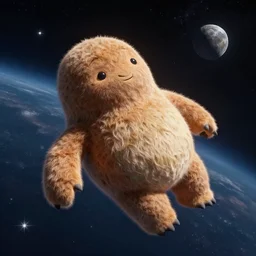 photo of a big chungu floating in space