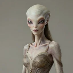 portrait of a beautiful alien girl, soft lighting, realistic wide angle, sharp focus, 8 k high, 6 4 megapixel, insanely detailed, intricate, elegant, art by raf grassetti