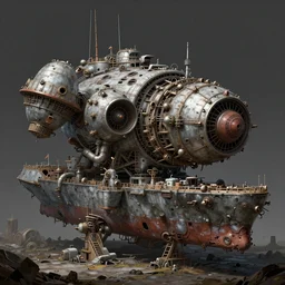 a beautiful highly detailed matte painting of a huge derelict ancient cargo starship, Space Hulk, WarHammer 40k by Jose Daniel Cabrera Pena and Leonid Kozienko, designed by Ruan Jia. concept art