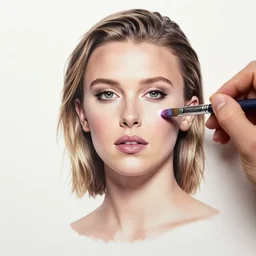 Millie Bobby Brown painted by a galaxy brush