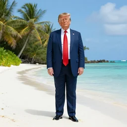 donald trump on holiday president macron tropical island