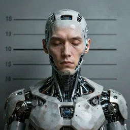 amazing impressive awesome stunning insane highly detailed fantastic overwhelming cinematic masterpiece soft lighting sharp focus, a criminal mugshot, cyborg cyborg cyborg cyborg implant