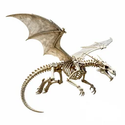a dragon skeleton floating in outer space, Dan Seagrave art