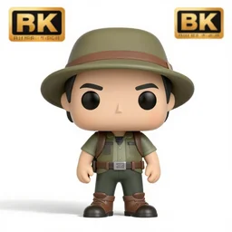 full body 3d render of a German Hiker with anime eyes as a funko pop, Chibi, studio lighting, white background, blender, trending on artstation, 8k, highly detailed