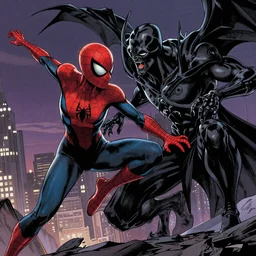 Spider-Girl Mayday Parker fighting Mephisto for her fathers soul, comic book illustration, concept art, comic cover, cinematic, beautiful cinematography