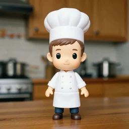 mark zuckerberg as nendoroid as a chef in the kitchen, kodak film
