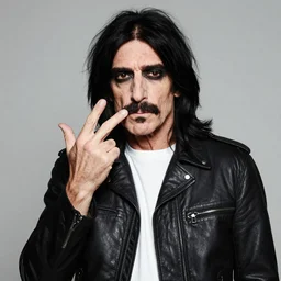 Frank Zappa flipping the bird