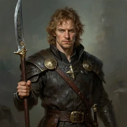 karl urban portrait as a dnd character fantasy art.