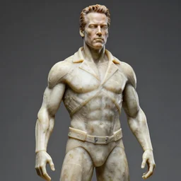 marble statue of arnold schwarzenegger as the terminator, ultrarealistic, detailed, 8 k