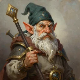 a beautiful portrait painting of an rpg gnome oracle, portrait fantasy art, character art study, hires, 4 k, 8 k, digital art, art by keith parkinson and greg rutkowski and tim hildebrandt