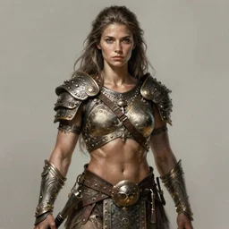 portrait female barbarian, muscular, d&d, intricate, elegant, highly detailed, digital painting, artstation, concept art, smooth, sharp focus, illustration, daren bader, aleksi briclot, rutkowski, bouguereau