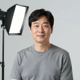 sanalog's father, korean, portrait photraphy, studio lighting, sigma 8 5 mm