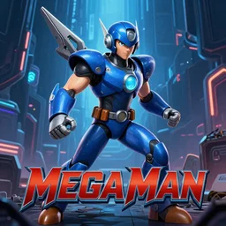 A glossy promotional image for the upcoming sci-fi action movie 'MegaMan'