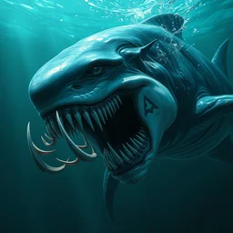 xenomorph mixed with shark with extra teeth, underwater, highly detailed, digital painting, artstation, concept art, smooth, sharp focus, illustration, unreal engine 5, 8 k, art by artgerm and greg rutkowski and alphonse mucha