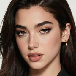 dua lipa, anime, fine details, realistic shaded lighting, perfect face,