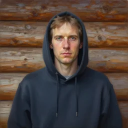 ted kaczynski in a hoodie. log cabin background. oil painting elegant, highly detailed, centered, digital painting, artstation, concept art, smooth, sharp focus, illustration, artgerm, tomasz alen kopera, peter mohrbacher, donato giancola, joseph christian leyendecker drew struzan