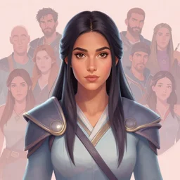 centered head - on medium shot painted portrait maya ali as sorcerer, destiny 2, gloomhaven, pastel colours, octane render, unreal engine, matte painting concept art, fanart artstation by naomi okubo and jesper ejsing and rhads and lois van baarle and ilya kuvshinov and rossdraws