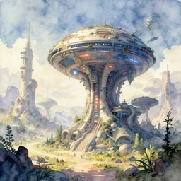 the birth utopia sci - fi highly detailed digital painting watercolor illustration concept art smooth 8 k