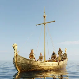 viking in boat landscape photprealism ultradetailed digital art, irina french, heraldo ortega, mandy jurgens, golden ratio, art canvas, award winning, masterpiece trending on artstation 8 k 1 5 0 mpx
