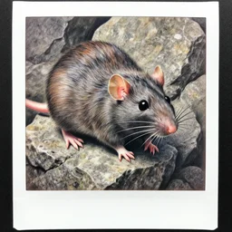 flaggy limestone rat,in the style of Stephen Youll and Matt Jefferies,trending on artstation, rocky lighting top view,dungeons and dragons ,colored pencil art ,polaroid ,creature concept art,Lovecraftian ,