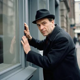 portrait of the hamburglar robbing a bank by vivian maier