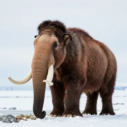 a wooly mammoth in the artic