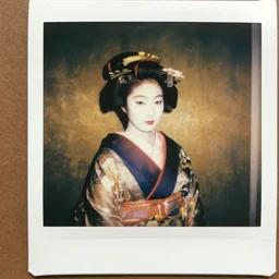 Portrait Photograph of a Japanese Geisha Polaroid 600 Film
